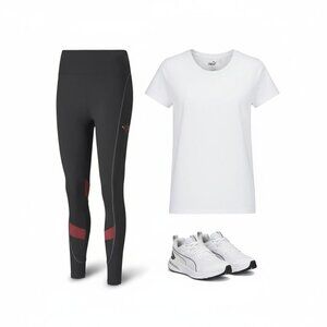 PUMA First Mile Eclipse Tights Womens Small Black dryCELL Moisture Wicking NEW